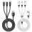 Multi USB Charging Cable 3A, (2Pack 6.6FT)3 in 1 Fast Charger Cord Connector with Dual Pho 1