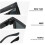 (Glossy black frame double gray film) Sunglasses Oversized Styles Bold Modern Frames Multiple Colors 6