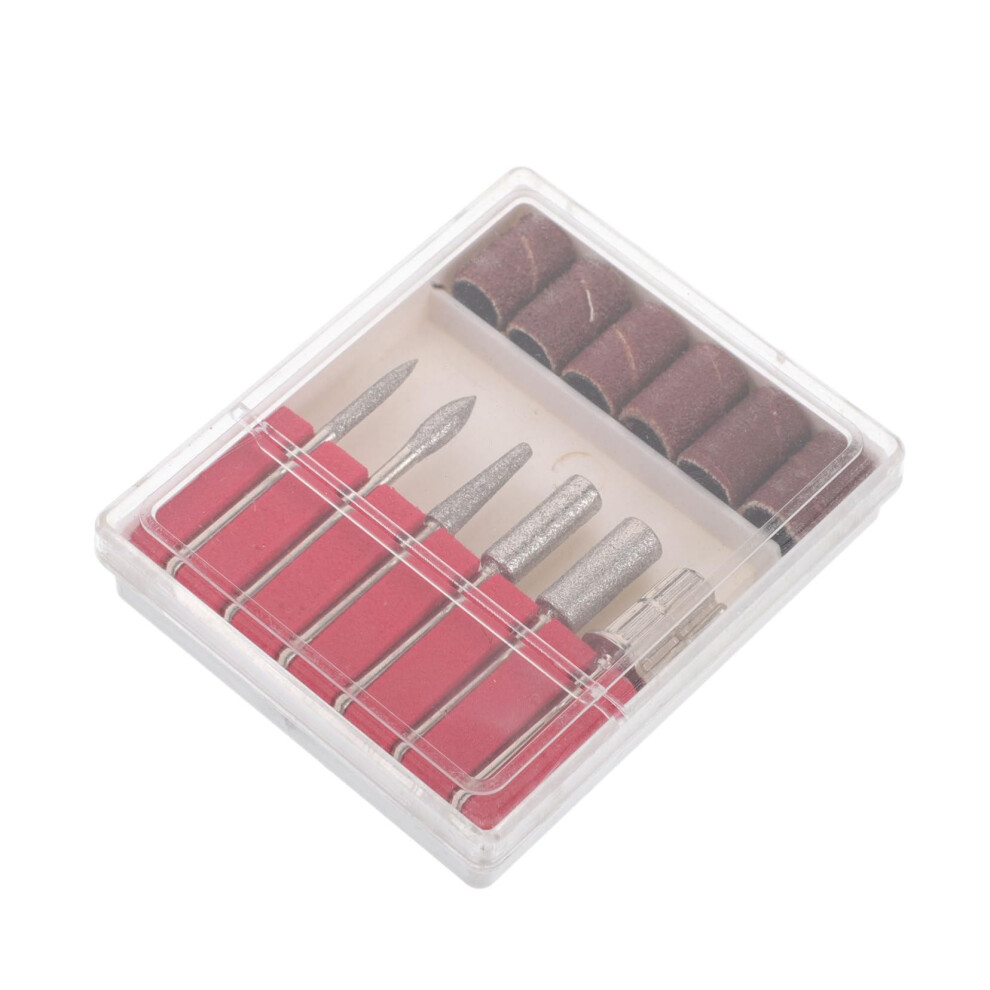 6pcs Diamond Nail Drill Bits Set for Acrylic and Gel Nails, Durable Coating and Smooth Precision Grinding