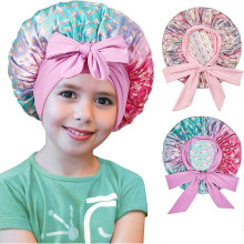 2 PCS Kids Bonnets for Girls, Silk Bonnet for Kids, Satin Bonnet for Sleeping,