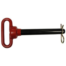 7/8 Inch Red Handle Hitch Pin with Grip Clip, Heavy Duty Tractor and Trailer Hitch Pin for Secure Connection