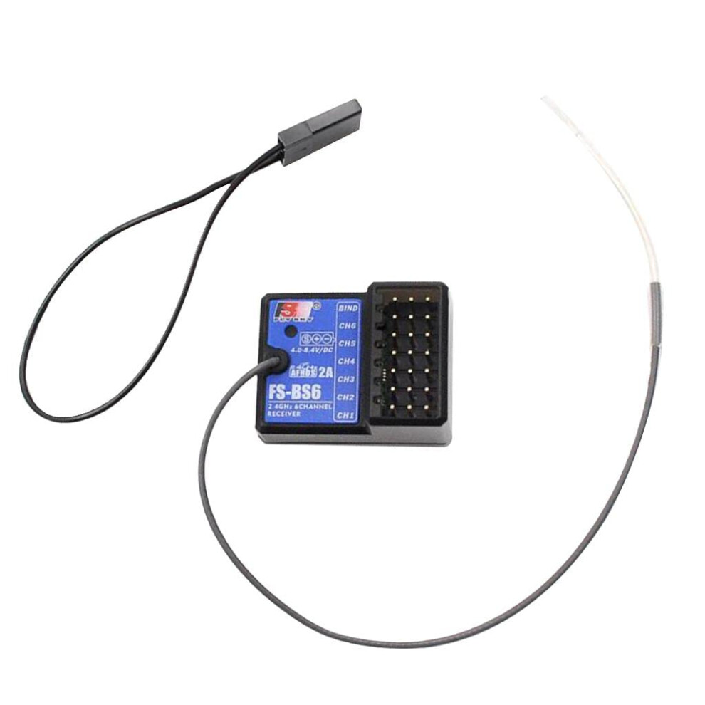 Fsbs6 6Ch Receiver With Builtin Gyro Stabilization 2.4Ghz Dual Pack For Gt5 It4s Transmitters Black 9330225700685