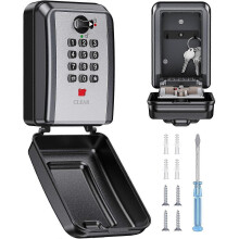 Wall Safe Key Lock Box, 12 Digit Combination Lock Box for Keys with Resttable