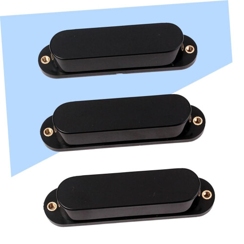 3pcs Single Coil Pickup Covers for Electric Guitars, Plastic Sealed Protective Replacement Set 1