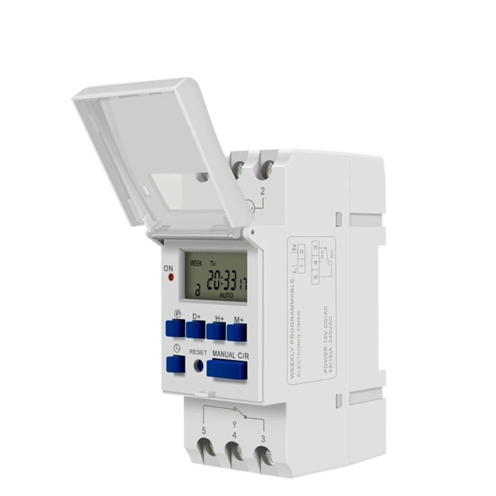 15A 12V 24V 220V Weekly Programmable Digital Timer Switch Relay For Automatic Control Light 9330225658115