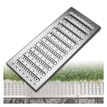 304 Stainless Steel Drain Cover 58x25x2.5cm, Outdoor Trench Grate for Fast Rainwater Drainage, Easy Install