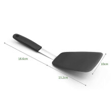 Small Silicone Flexible Turner Black, Flexible Silicone Spatula Heat