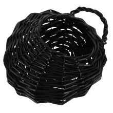 Wicker Hanging Basket Wall Planter with Stylish Woven Texture, SpaceSaving Decor for Indoor Plants