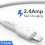 6 inch iPhone Charge Cable Short, 0.5ft 5Pack USB to Lightning Cord for Fast 2