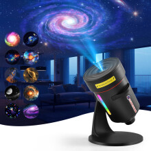 Star Projector for Bedroom, Galaxy Projector with 10 HD Cosmic Discs, Starry Sky Night Light, 7 Colour Gradient Lamp for Kids Room, Home Theatre