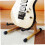 Wooden Guitar Stand for Bass, Foldable Compact Design with Protective Soft Padding and Secure Support 3