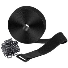 26Piece Reusable Hook and Loop Cable Management Straps with Adjustable Buckles for Home and Office Use