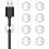 Desktop Cable Organizer, Data Cable Holder, Wire Clamp, 8 Pieces, Cable Clamp, Self-Adhesive Wire Rack, Wire Clamp White 6