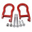 Red Front Tow Hook Kit Stainless Steel Construction  Visibility Red Finish Class 2 Hitch Compatible 1