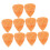 10pcs Orange Ukulele Felt Picks Set Non Slip Texture Warm Rounded Tone Authentic Sound 1