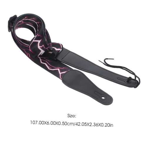 Guitar Strap for Bass and Electric Guitars, Comfortable Adjustable Fit, Durable Design, Unique Pattern 1