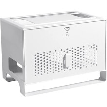 Large Cable Management Box White with Lid, AntiSkid Design for Easy Wire Storage and Power Strips