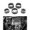 5PCS Aluminum Car Center Console Knobs Decoration AC Air Conditioning+Audio+Function+Rear Mirror Knob  Covers Trim for  Camry 2018 XV70 3