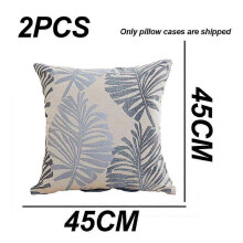 2pcs Square linen pillow cover office cushion cover