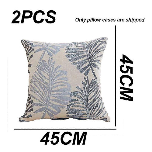 2pcs Square linen pillow cover office cushion cover