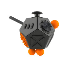 12Sided Fidget Cube Stress Relief Toy for Anxiety and Focus, Black A1 Durable Design