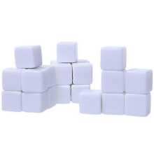 50Pcs 16mm/18mm Blanks Dice White Cubes Blanks Dice Set Classroom Board Game