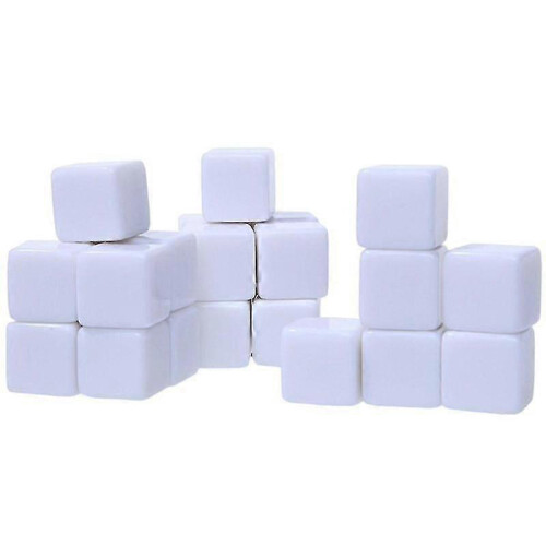 50Pcs 16mm/18mm Blanks Dice White Cubes Blanks Dice Set Classroom Board Game