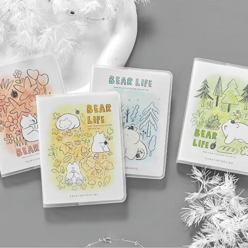 4PC A7 Cute Portable Notebook for Students, Durable EVA Cover Mini Notepad with Smooth Writing Paper 1