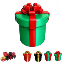 Prank Gift Box with Dual Color Puzzle Screw Design for Funny Green and Red Nested Surprise