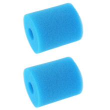 Reusable Foam Pool Filter Cartridge for Intex Type A, Washable Sponge Replacement 2 Pack for Spa and Hot Tub