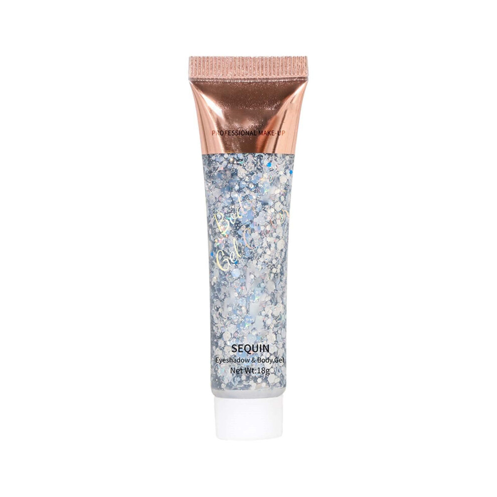 Face Glitter Gel Liquid Eyeshadow for Women, LongLasting Pigmented Glow Festival Glitter Makeup