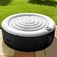 Inflatable Hot Tub Cover 1.25m Grey for 2–4 Person Spa, Energy Saving and Rain Protection Design