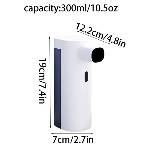 Automatic Foaming Soap Dispenser 300ml Touchless Smart Sensor Rechargeable for Bathroom Kitchen Ref: 4713 1