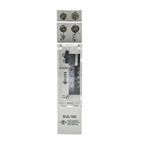SUL180A Electromechanical Relay 24V DC Programmable DIN Rail Timer Switch with Reliable Current Switching