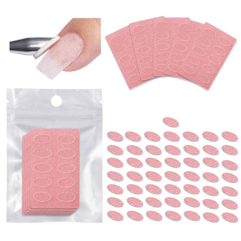 Pink Dual Ended Stainless Steel Cuticle Pusher And 240 Grit Nail Sandpaper Set For Manicure Pedicure