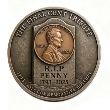 Final Cent Lincoln Commemorative Coin 19092025 Hand Engraved Penny Tribute Single Piece