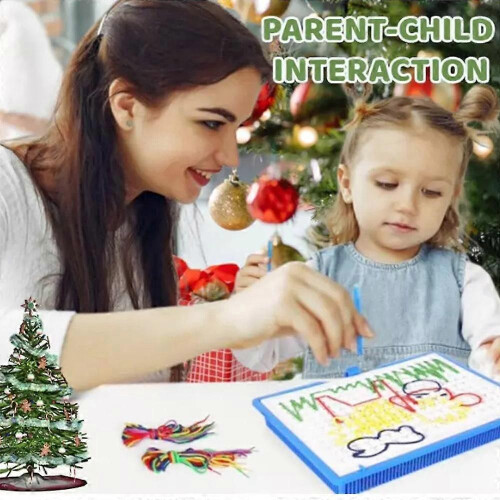(Bagged) DIY Children String Braided Drawing Board,String Art Kit for Kids Colored Ropes 1