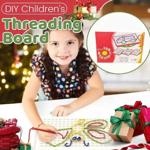 (boxed) DIY Children String Braided Drawing Board,String Art Kit for Kids Colored Ropes 2