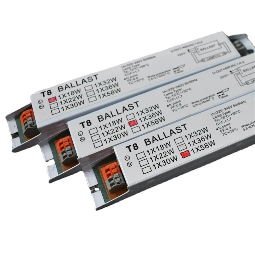 T8 Electronic Ballast 220240V Single 36W Fluorescent Lamp Ballast Antiflicker Stable Output Light 9330225659358