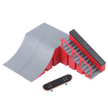 Finger Skateboard Ramp Set with 1 Board, Modular DIY Mini Finger Skatepark Kit for Kids and Adults