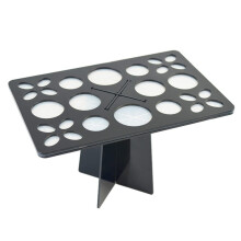Foldable Black Makeup Brush Drying Rack with Fast Air Drying and Travel Friendly Compact Storage