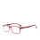 Red Rectangle Blue Light Blocking Reading Glasses +1.50 TR Frame Anti Fatigue Computer Readers for Clear Vision 1