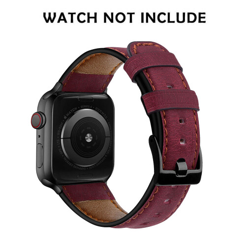 Ρετρό δερμάτινα λουράκια συμβατά με το Apple Watch, μοναδικό στυλ που συναντά την 1