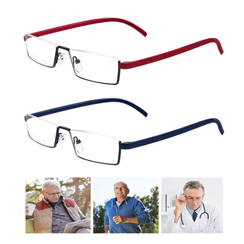Blue Light Blocking Reading Glasses +2.50 Computer Readers TR90 Half Frame Comfort Fit Unisex 2 Pack