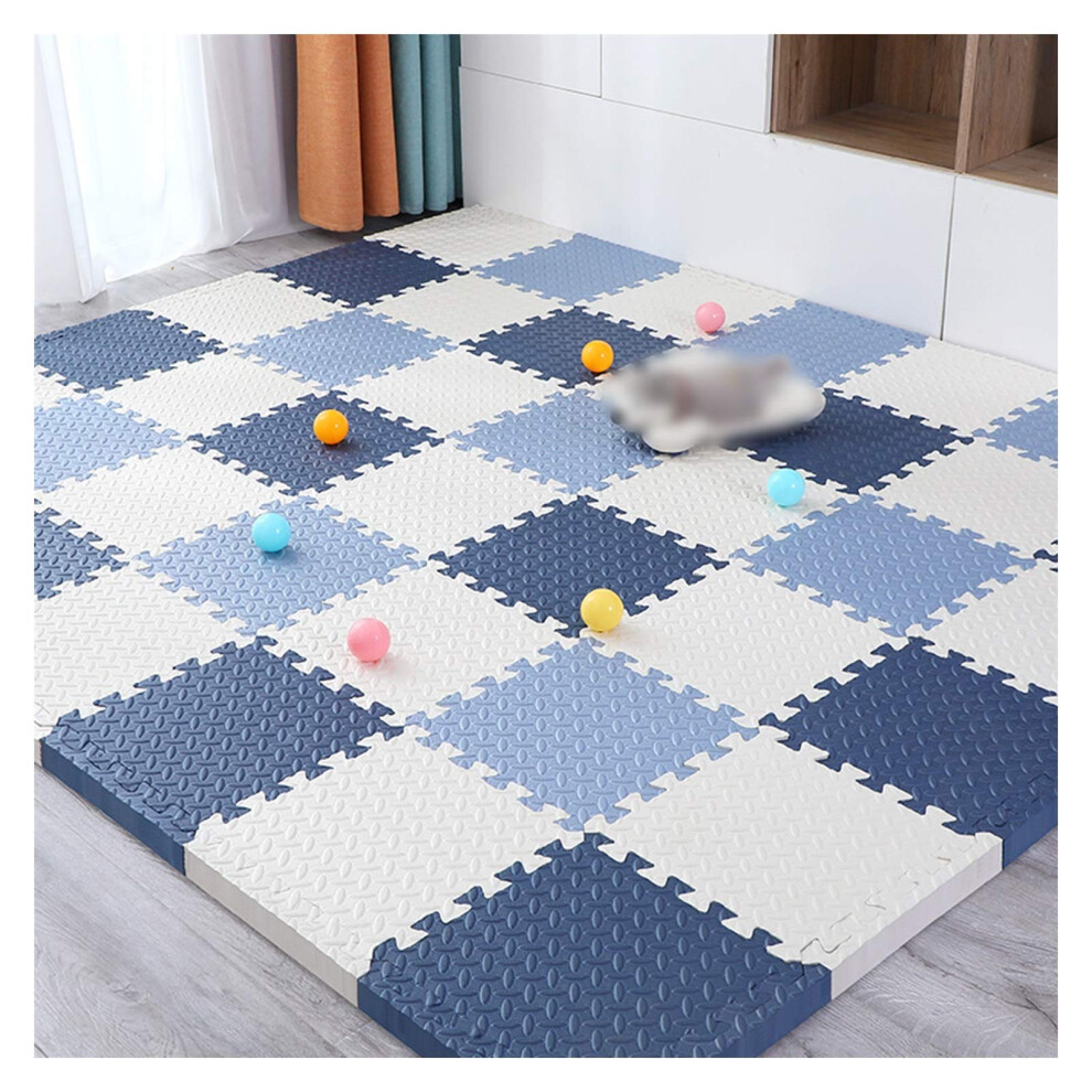 Soft Cushion Interlocking Foam Floor Mats for Playroom Exercise Baby Crawling, 9PCS 60x60cm EVA