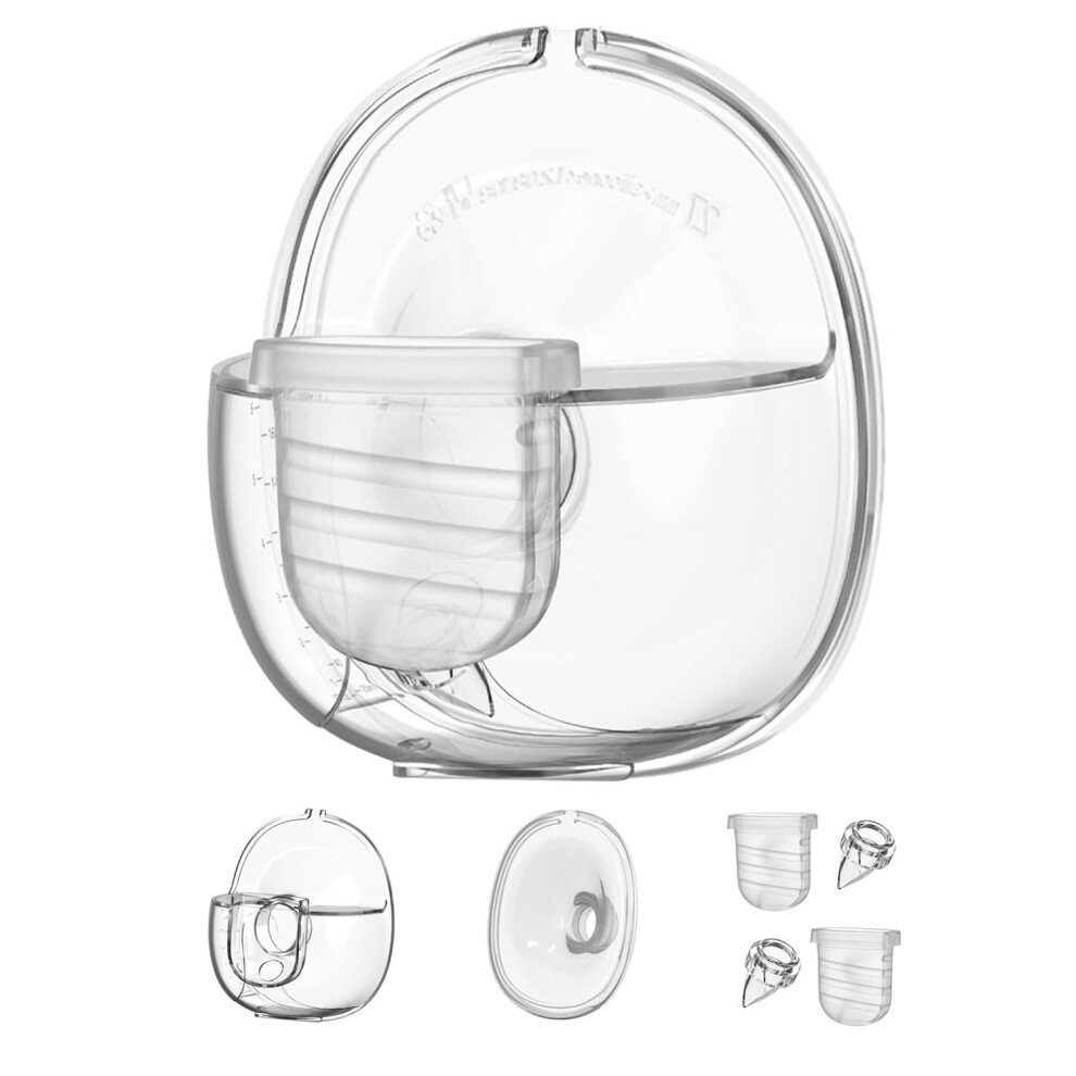 Wearable Breast Pump Parts 27mm Flange Set Compatible with NCVI NICEGREEN Nuliie, Extra Valve Included