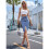 Women'S High Waisted Split Front  Hem Bodycon Midi Denim Skirt  L 5