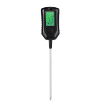 4 in 1 Soil pH Meter Moisture Sunlight Temperature Tester with Backlit LCD for Gardening Plants