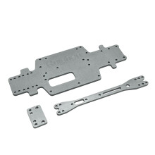 Grey Aluminum RC Car Metal Chassis Bottom Plate for K969 K979 K989 P929 1/28 Upgrade Parts Lightweight Durable