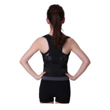 Adjustable Back Posture Corrector for Men and Women, Breathable Spine Support Brace Black XL